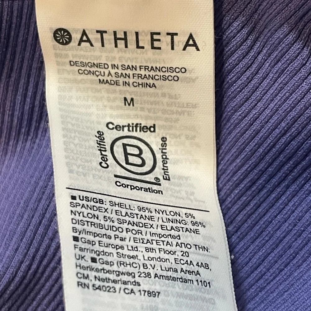 Athleta Aurora Bodysuit Shortie Size. Medium Purple